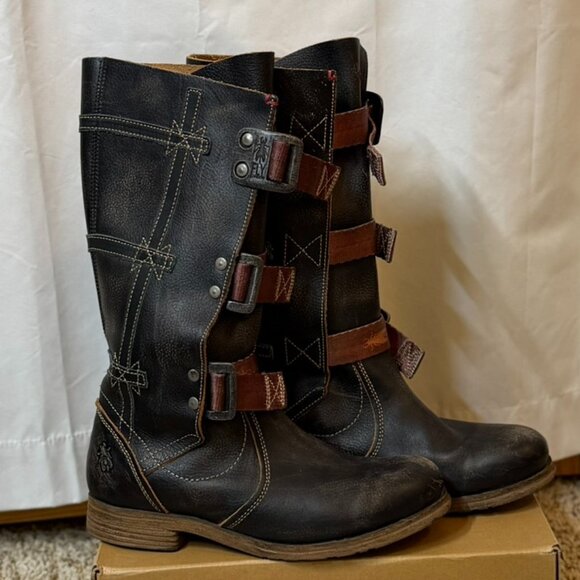 Fly London Stif Istanbul 3 Buckle Boot - sz 40 / 9 - Picture 2 of 11